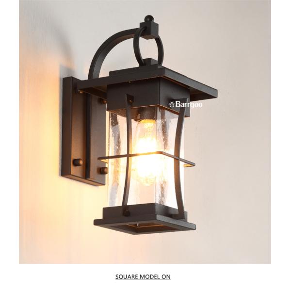 Square Round Vintage Nordic Wall Sconce E27 Bedroom Living Rom Corridor