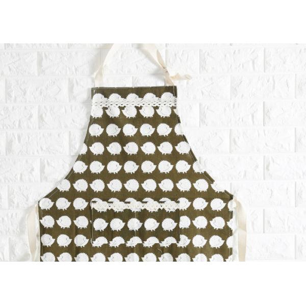 Puting Kitchen wear cooksmart wipe clean Apron pocket diablement fort cotton Hedgehog tree