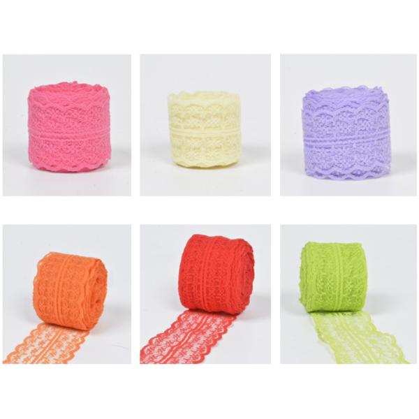 Design Colorful Lace Rice Shape Ribbon Roll for Dry Clothing Garment Decoration Accessories Ramadan Graduation School Gift Packaging