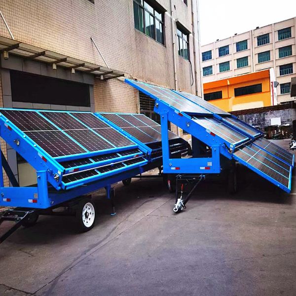 Eco Friendly Mobile Solar Light Tower 360 Degree Illumination Mining Operations Trailer Mounted Light Tower