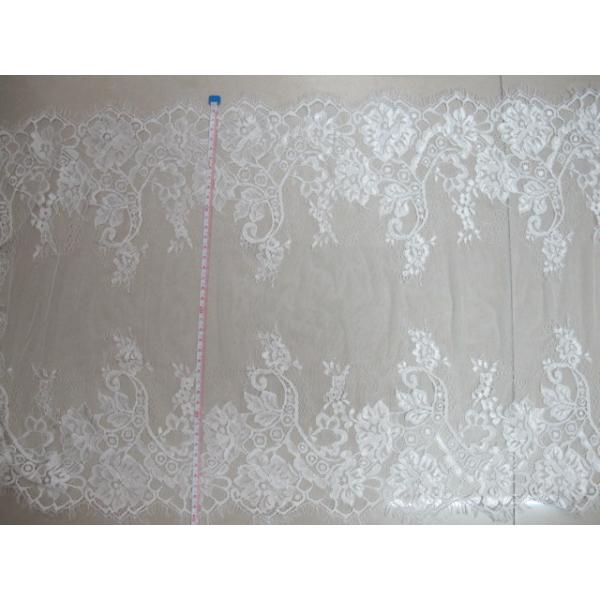 Fashion White Dress Eyelash Lace Trim With 43cm Width CY-HB3211