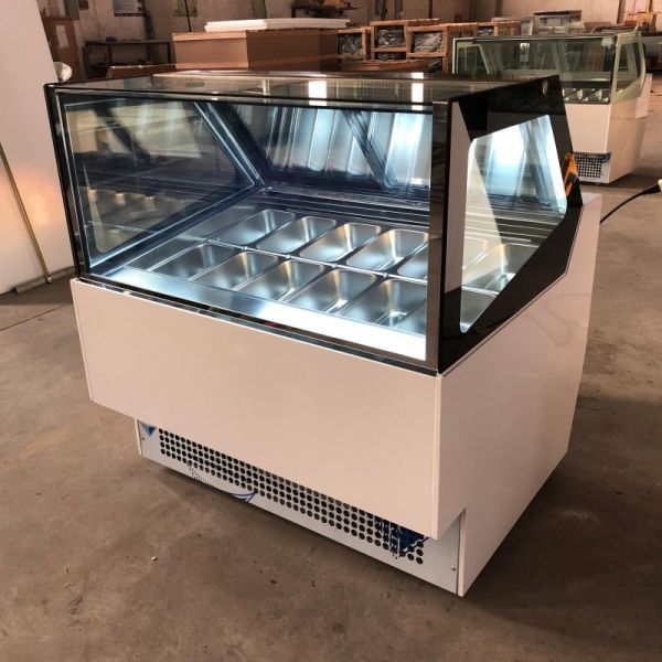Ice Cream Popsicle Display Freezer Italy Style with Back Sliding Door