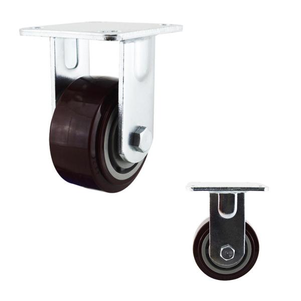 PU 4 Inch Replacement 440LBS PP Core Heavy Duty Rigid Casters