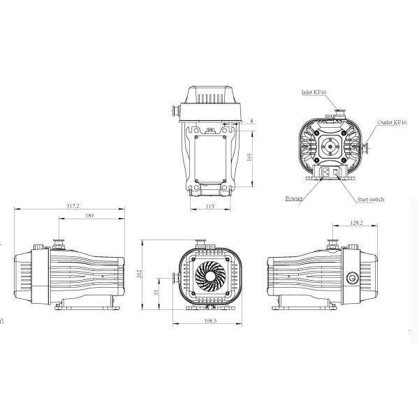 6L Oil Mist Trap 6L/s Специально для 6L Oil Rotary Vacuum Pump