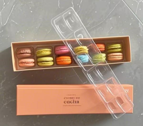 customized macaron plastic packaging