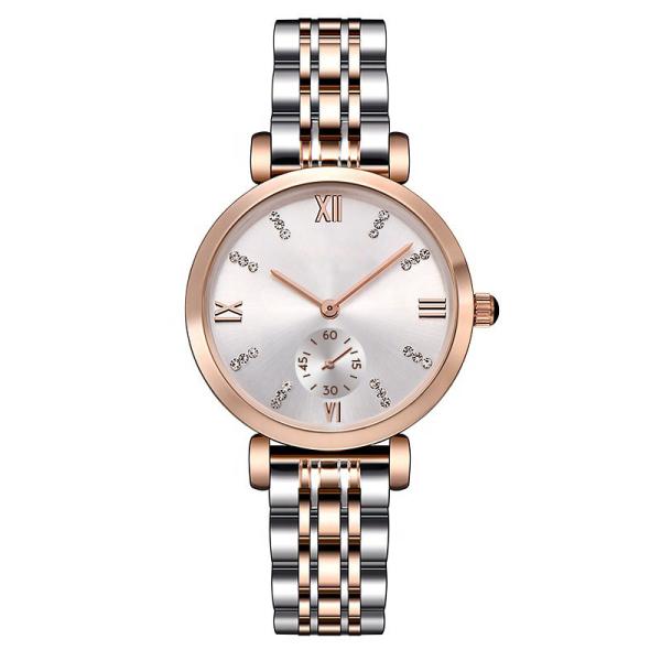 OEM Zinc Alloy Quartz Watch Lady 5 Atm Water Resistant Watch