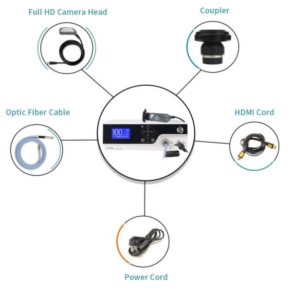 Metal Construction Tuyou FHD 2 in 1 Rigid Endoscope Camera System with Cold Light Source for ENT Cystoscopy Surgery