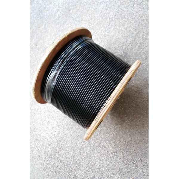 7x19 Structure 6mm Black Nylon Coated Gym Cable with 2400 lbs Breaking Strength and 1000m Length