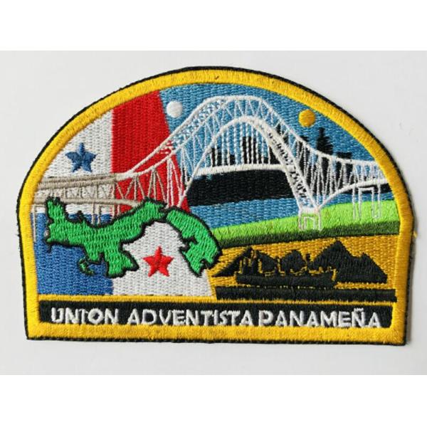 Patch embroidered wholesale custom T shirt 3d embroidery label