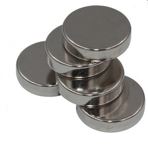 Industrial Round Permanent Magnet , Round Disk Magnets Customized Logo