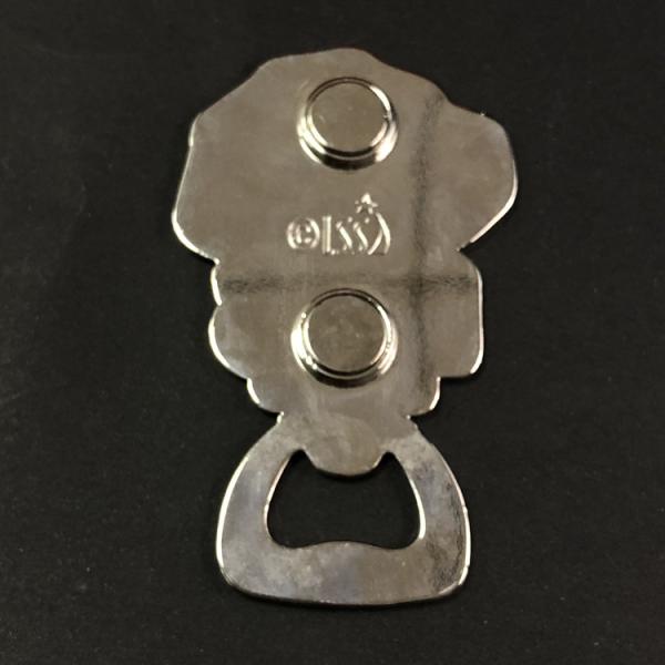 Modern Hotel Bottle Opener , Silver Metal Fridge Magnet For Anniversary