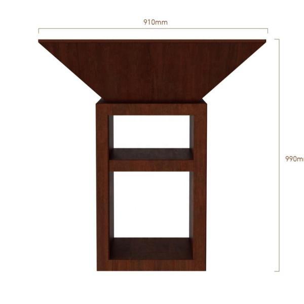 800mm 1000mm 1200mm Diameter Rusty Corten Steel Outdoor Grills With Removable Ash Catcher