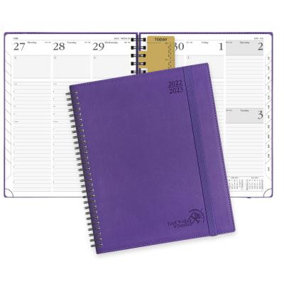 Wirebound Softcover do grande roxo acadêmico de papel do planejador 100GSM