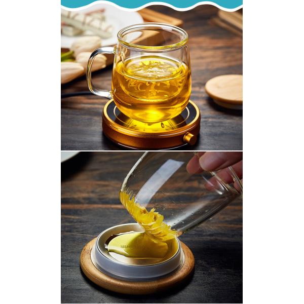 Чашка чая с Инфузер, рука бамбуковой ясности крышки стеклянная дунутый создатель чая офиса