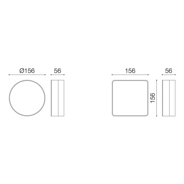 10W Bulkhead Exterior Wall Lights IP54 Black Bulkhead LED Outdoor Light Opal Diffuser