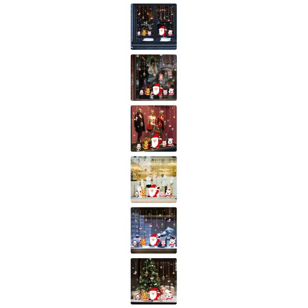 Holiday Decorative PVC 3d Christmas Vinyl Wall Stickers PMS/CMYK Colour Removable