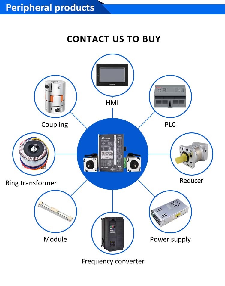Lichuan 2A DC Open Loop Stepper Motor Drivers Kit EtherCAT 3.5N.m 2 Phase Nema24 DC24V~50V 4.0A