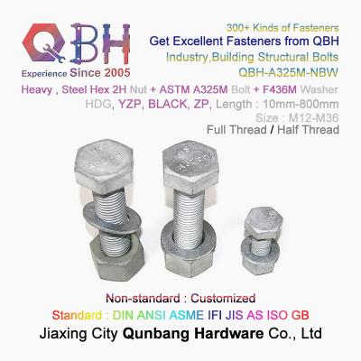 ASTM A325 A325m HDG Carbon Stainless Steel Full Half Thread 2h Nut F436m Washer Building Material Anchor Structural Bolt