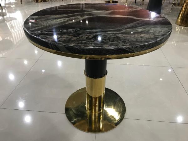 Round Customizable Marble Iron Coffee Table For Living Room