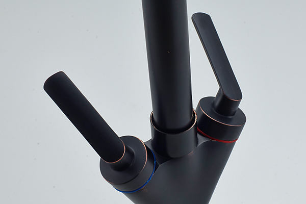 ROVATE Watermark Sanitary Ware Brass Kitchen Basin Mixer Black Water Filter