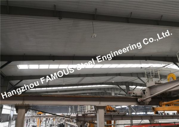 Economic Heavy Steel Structure Workshop And Warehouse With Overhead Bridge Cranes
