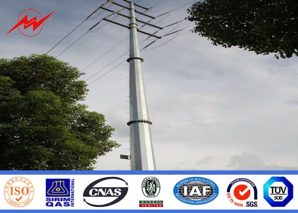 Corriente eléctrica poste postes ligeros de acero del CCTV del solo brazo de encargo
