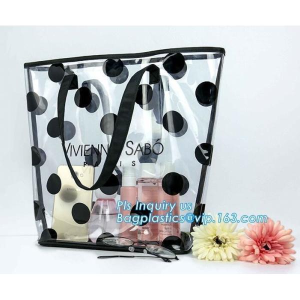 stationery packaging clear pvc handle bag, bag handle pvc beach bag for beach leisure, Handle PVC Bag With Button
