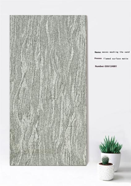 60x120cm Surface enflammée Mat gris Rideau de mur Carreaux épais Pour balcon ISO9001 résistance aux acides