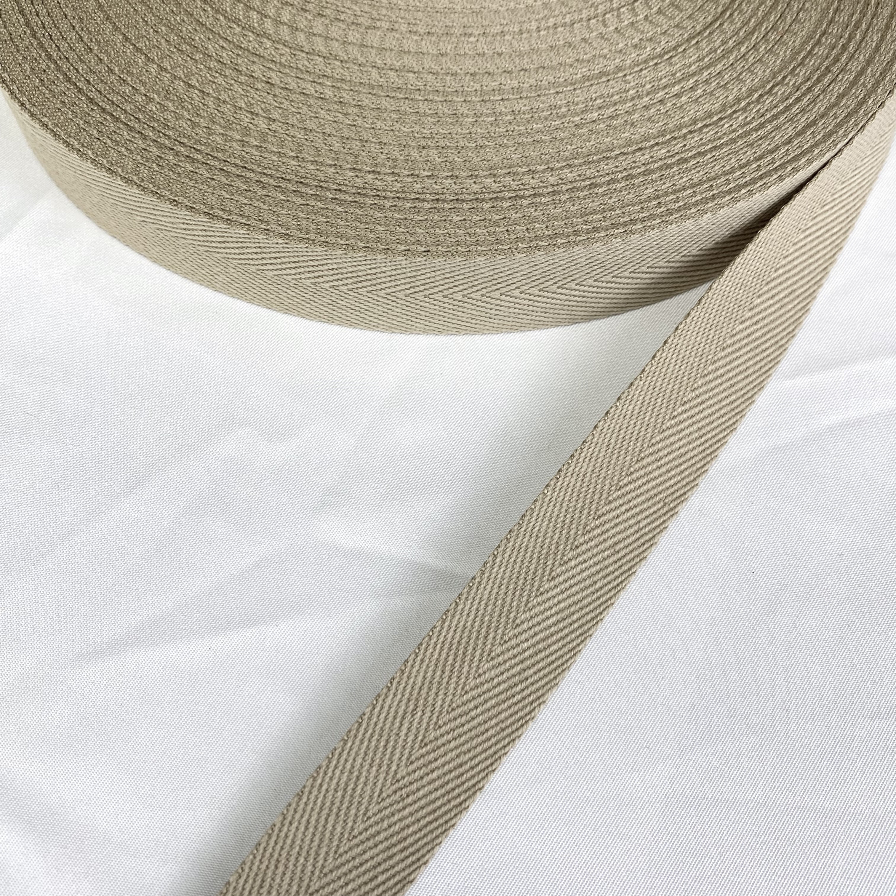 Herringbone polyester-cotton webbing Various colors Backpack strap Belt Handbag strap