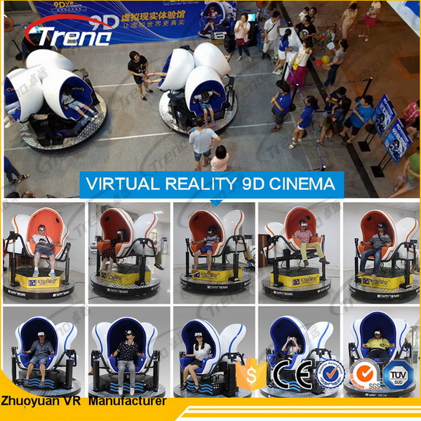 Electronic Platform 9D Cinema Simulator Motion Chair with Rain / Snow Effect