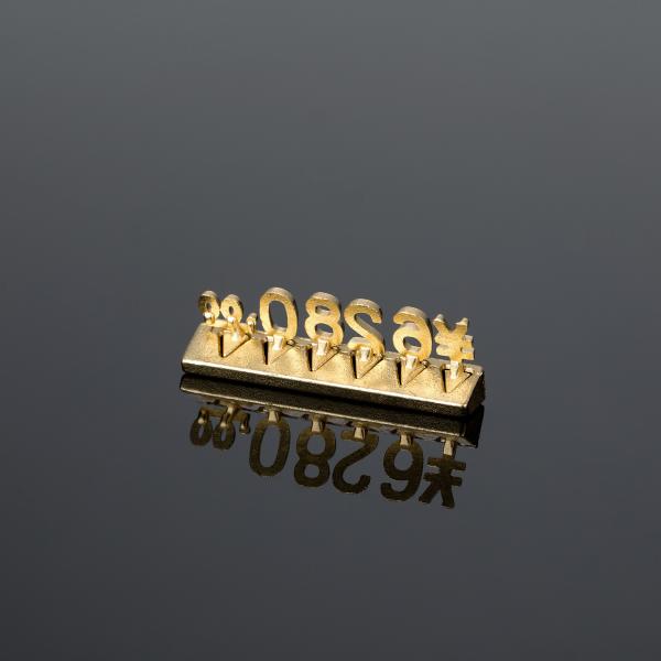 Indicadores de preço de ouro metal personalizável para joias relógios e bens de luxo