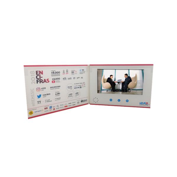 Tamanho video da memória 148×210mm do cartão 512MB do encarregado do envio da correspondência do LCD da propaganda