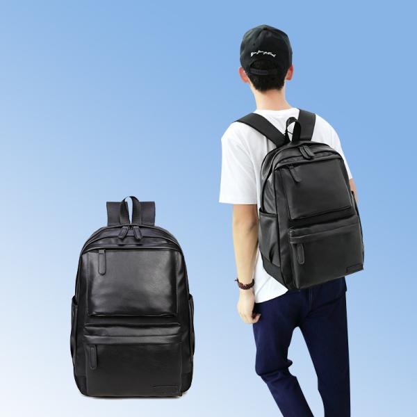 Mochila portátil de PU impermeable de 30x15x43 cm Bolso de viaje de escuela unisex