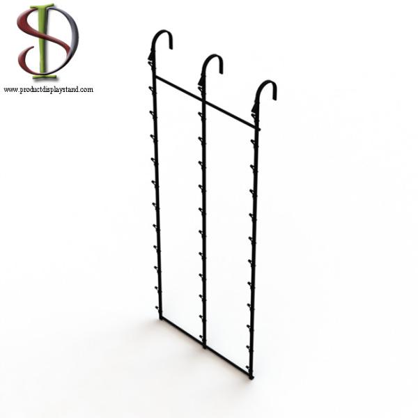 3 Metal Strips Clip Snack Display Rack For Door Or Wall