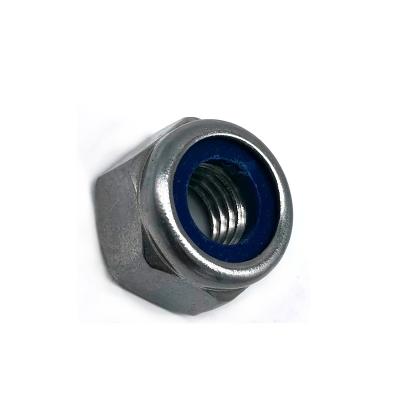 DIN958 Standard SS304 / 316 Hex Head Nuts Nylon Insert Locked Nut