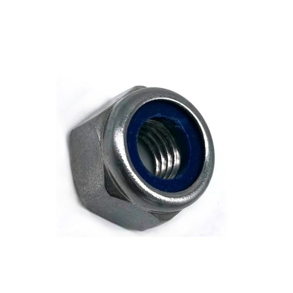 DIN958 Standard SS304 / 316 Hex Head Nuts Nylon Insert Locked Nut