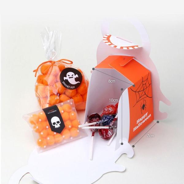 Christmas Halloween Pumpkin Gift Packaging White Paper Candy Boxes For Festival