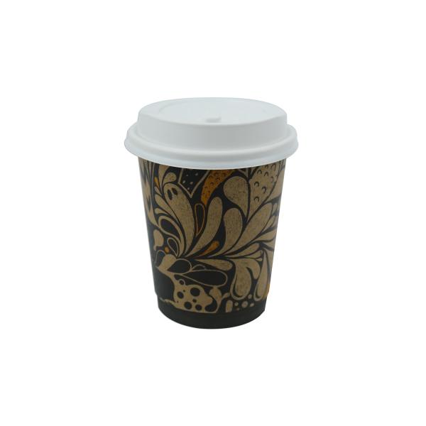 Taking Away Double Wall Paper Coffee Cups , Biodegradable Disposable Paper Cups