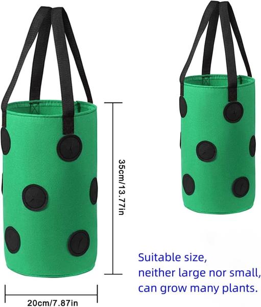 Strawberry Grow Bags, No Gauze Growing Bag, Hole Upside Down Planter Handling Planter Bags, Planting Strawberries