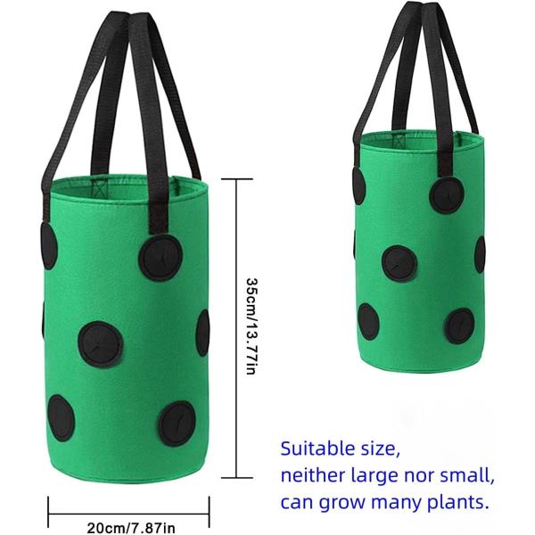 Strawberry Grow Bags, No Gauze Growing Bag, Hole Upside Down Planter Handling Planter Bags, Planting Strawberries