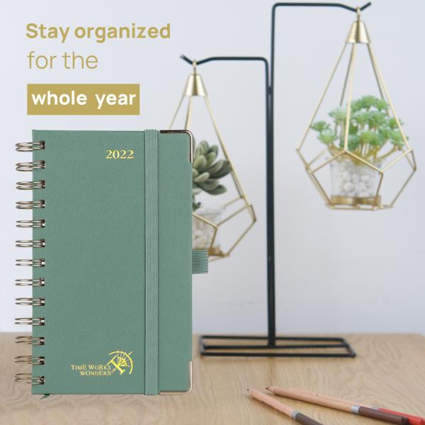 OEM ODM Green Academic Planner 2023 FSC Certified 80GSM Ivory Paper