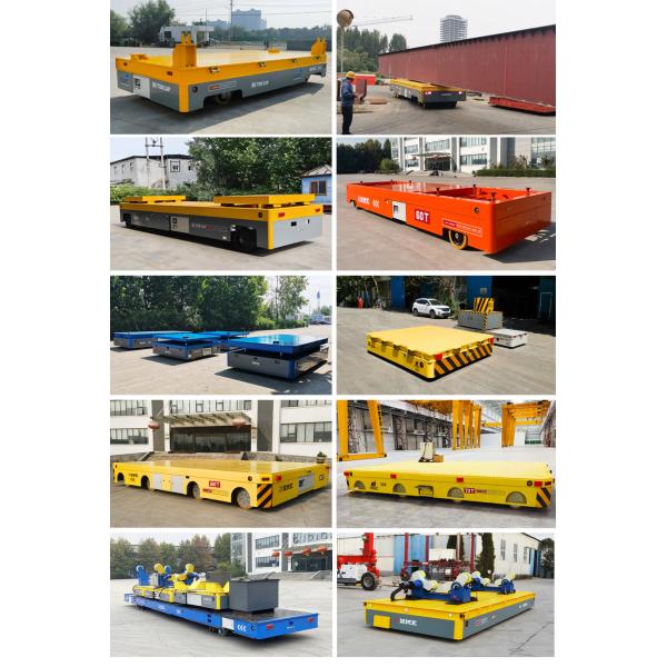 Carrinho de transporte de bateria multi-acionamento com rodas omni em vários campos industriais