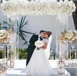 Natal Estúdio de casamento Decoração de aniversário pano de fundo Pilares quadrados acrílicos Casa