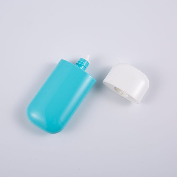 50ml Blue PE Sunscreen Bottle with UV Protection and Travel-Friendly Design