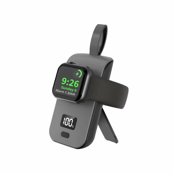 Banco de energia portátil 2500mAh Carregador sem fio Carregamento sem fio para IWatch & Carregamento por cabo para iPhone