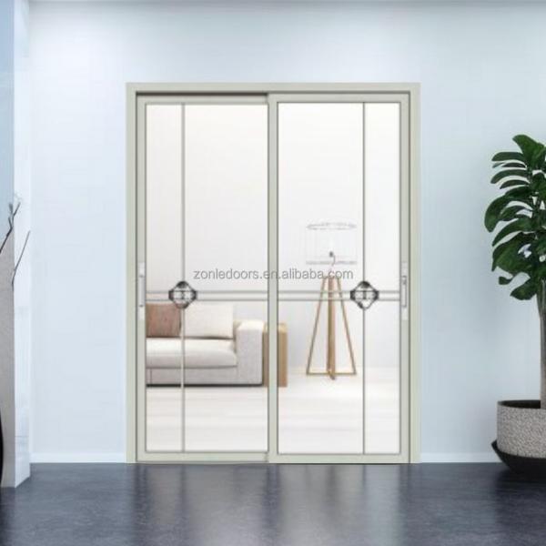 Modern Aluminum Frame Interior Swing Tempered Glass Bathroom Shower Door
