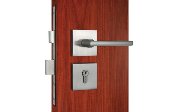 Entry Satin Nickel Lever Modern Mortise Lockset Handle Zinc Alloy