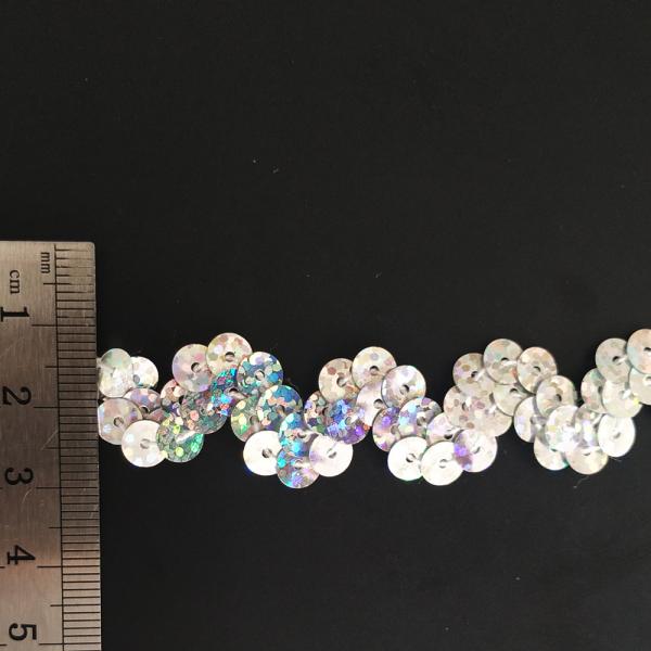 Серебряная лента 1cm Ric Rac Sequin Leiser