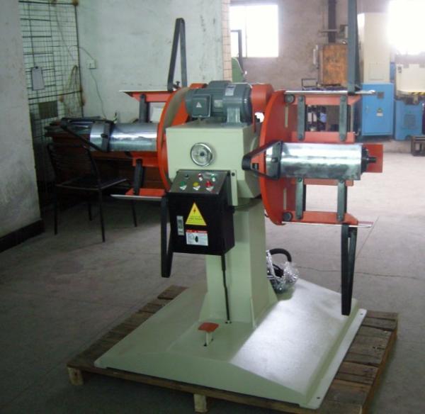 Motorized Double Steel Coil Uncoiler Machine With Drive Motor