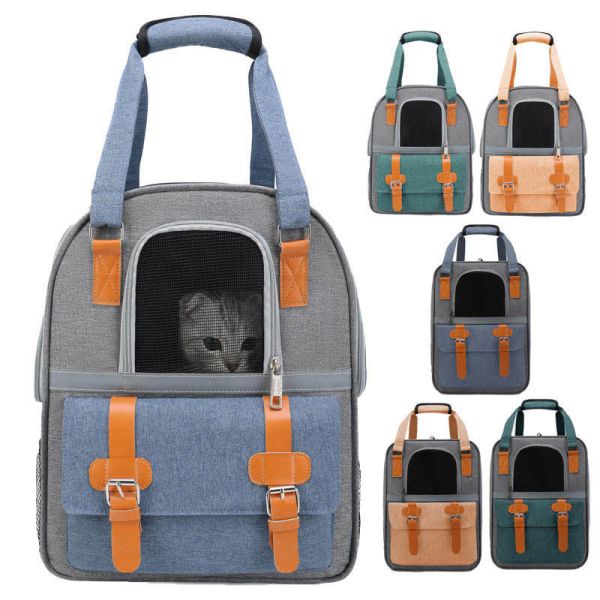 Large Opening Pet Carrier Backpack – Breathable, Durable Denim for Cats & Small Dogs (OEM/ODM)